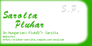 sarolta pluhar business card